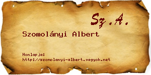 Szomolányi Albert névjegykártya